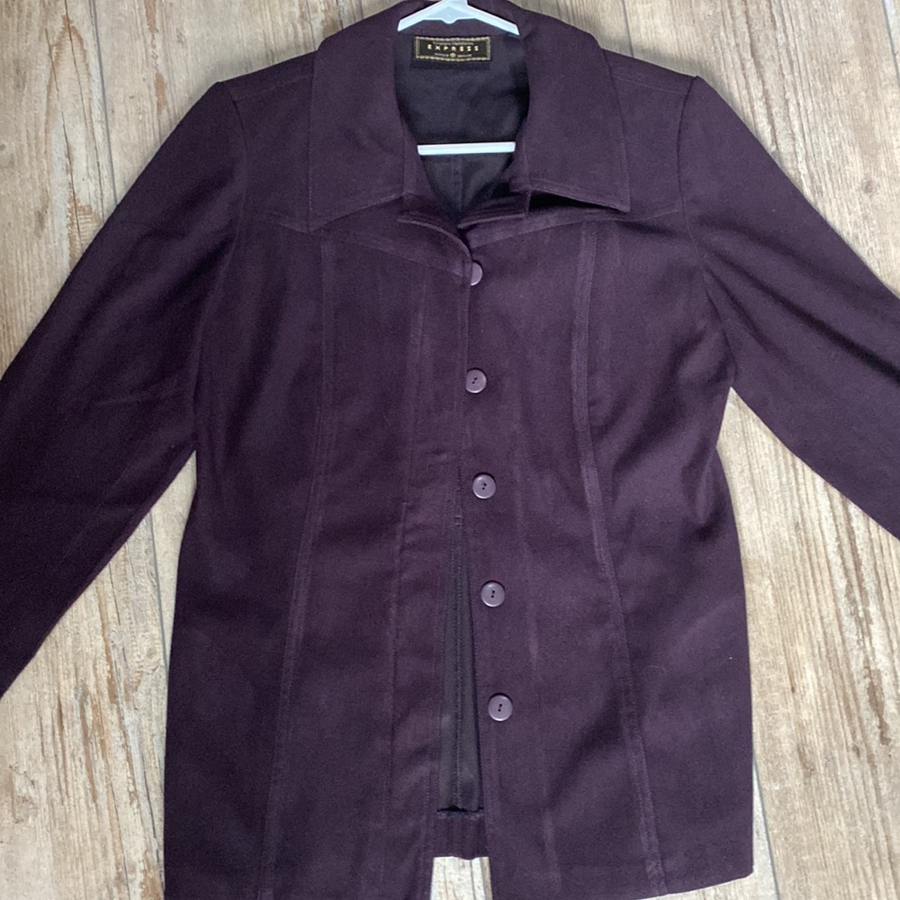 Express purple jacket with outer pockets